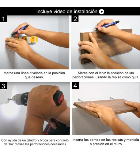 Imagen 10 de 10 de 3 Repisas Flotantes Modernas Minimalistas Melamina Mixtas
