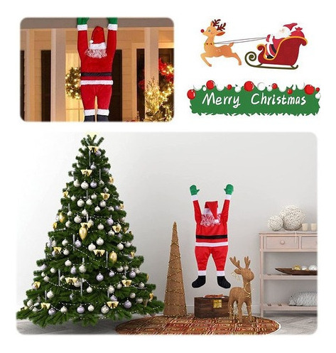 Decoración Navideña Escalada Papá Noel Colgante Exterior