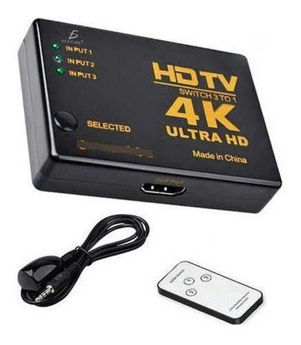 Switch Para Hdmi® 3 Entradas 1 Salida Hub Hdmi®  Selector 4k