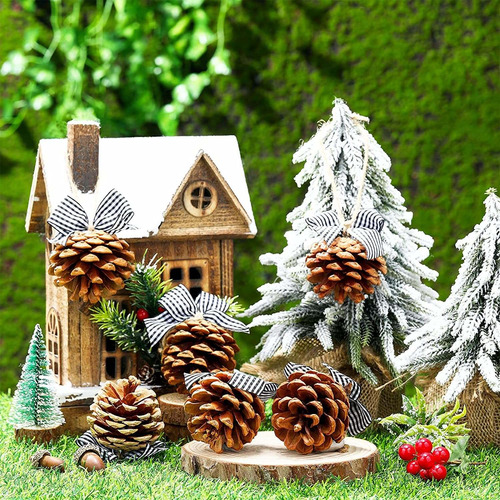 Imagen 4 de 7 de 12 Piezas De Conos De Pino Natural De Navidad Adornos ...