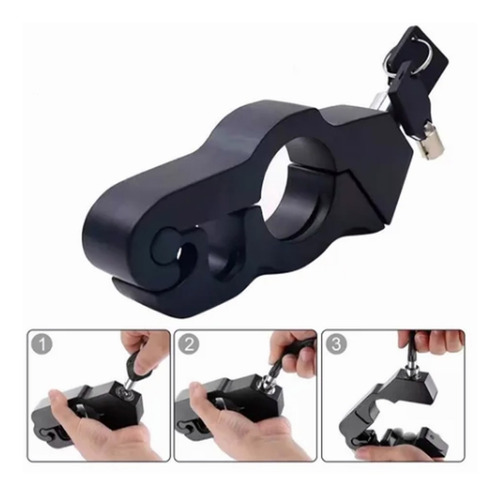 Candado Para Moto Manubrio Acero Seguridad Anti Robo 2llaves