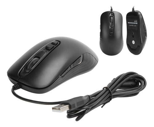 Ratón De 7 Botones Con Cable, Unidad Dpi De 6 Velocidades, E