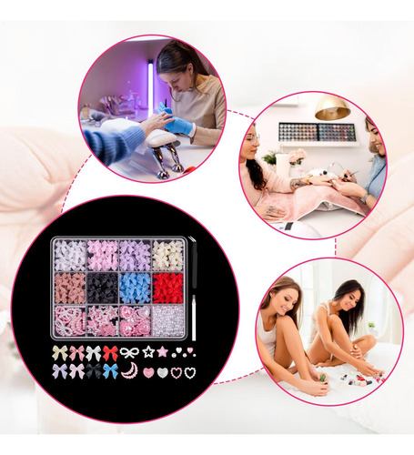 Juego De Dijes Para Uñas Decoración De Uñas Con Lazo De Uñas