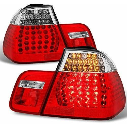 Para Bmw Sedan Led Rojo Transparente Lampara Izquierda Par