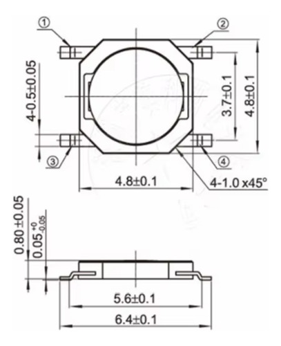 Pulsador De Membrana Smd - 100 Unidades