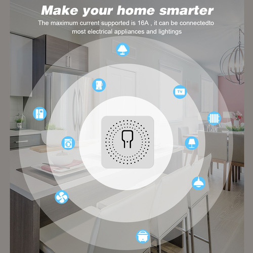 Mini Módulo De Interruptor Wi-fi 16a Wi-fi Nt Relay Light Sw