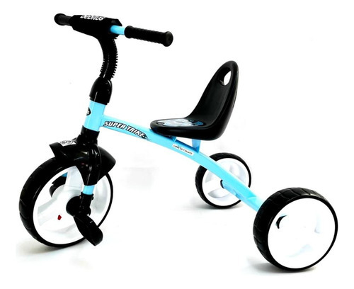 Triciclo Infantil Reforzado Con Ruedas Grandes De Goma Color Celeste