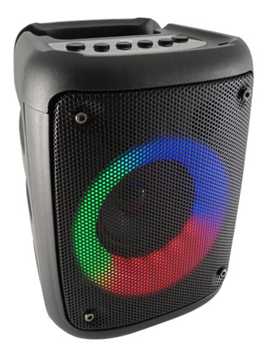 Bluetooth Speaker Com Suporte Celular Rádio Usb Sd Led Rgb