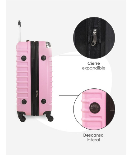 Maleta De Viaje Básica Expandible 24pul Llantas Desmontables