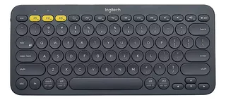 Teclado bluetooth Logitech K380 QWERTY inglés US color grafito