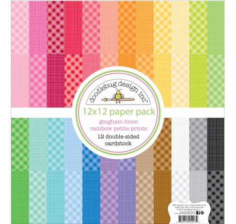 Doodlebug Mgl5447 12 X Cuadro Lino Rainbow Petite Impresion