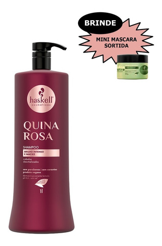  Haskell Shampoo Quina Rosa 1 Litro + Brinde