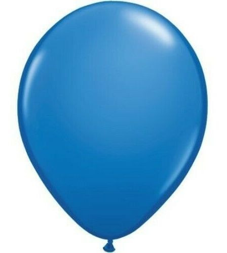 Set X 100 Globos Redondos De Látex Azul Oscuro De 9