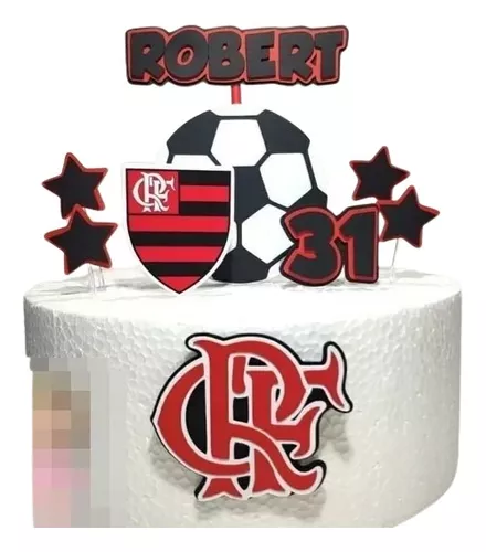 Topo - Topper - Decoração Bolo Flamengo