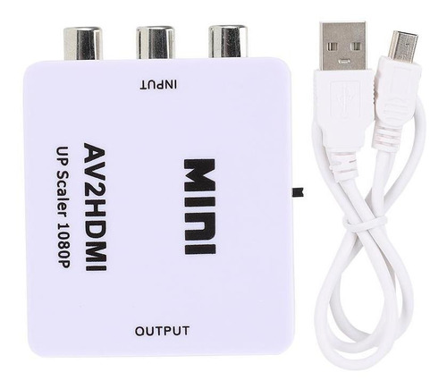 Convertidor De Video Av A Hdmi Hd Con Alimentación Usb De 10