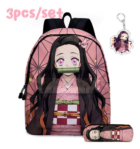 Llavero Tipo Mochila Demon Slayer Nezuko Anime, 3 Unidades/s