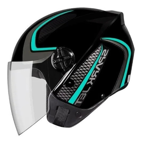 Capacete Moto Ebf Spark Jet Aberto Speed Preto E Lilas