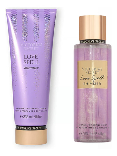 Body Splash E Loção C/brilho Victória S Secret Love Spell Love Spell