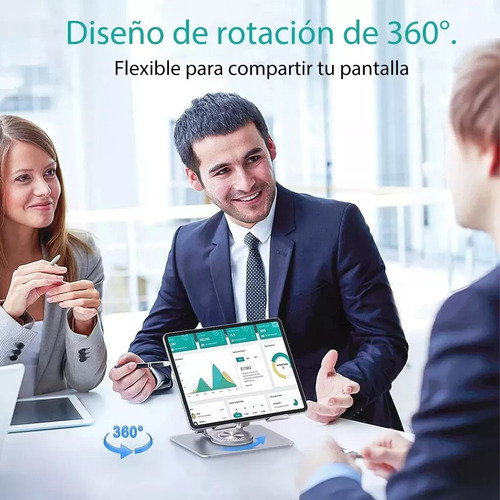 Base De Soporte Ajustable Plegable Giratorio 360 Para Tablet