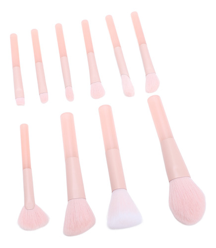 Juego De Brochas De Maquillaje De Color Melocotón, 10 Unidad