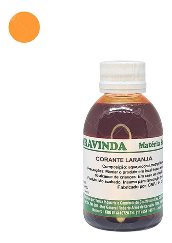 Corante Para Cosmetico Laranja 100ml Yantra