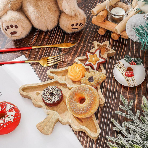 Plato Con Forma De De Navidad, Postre De De Navidad, Plato