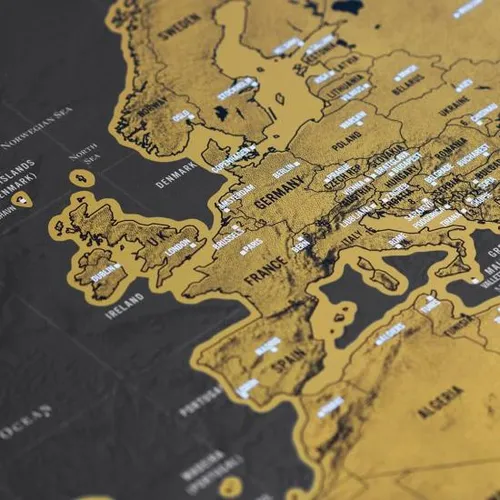 Los Afortunados De Londres | Mapa Del Mundo Para Raspar | De