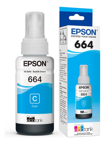 Tinta Epson T664 Para L110 L200 L210 L300 L350 L355 