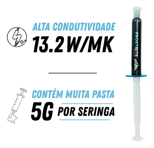 Pasta Térmica Frostbite 13 W/mk 5g + Espátula, Sachê Cleaner