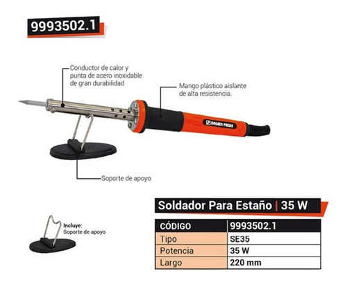 Soldador Para Estaño Lapiz Dowen Pagio 35 W Se35 993502.1