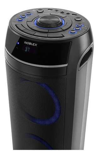 Parlante Torre Noblex Mnt390 Tower System Bluetooth Luces Color Negro