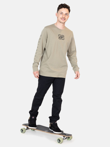 Polera Ml Sunset Swell Verde Hombre Maui And Sons