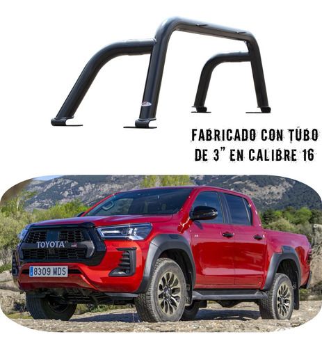 Roll Bar Sport Toyota Hilux 2016 - 2021 Pasamanos Tubular