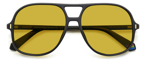 Lentes Polaroid Pld6217/s Polarizado Tipo Piloto Lente Yellow Varilla 003 Matt Black Armazón 003 Matt Black
