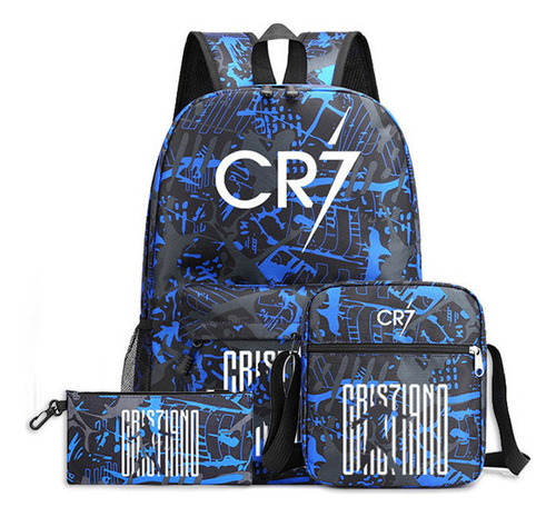 Mochila 3 Piezas Cristiano Ronaldo,lonchera,estuche Lápices