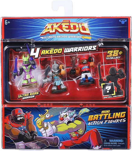 Muñecos Akedo Ultimate Arcade Warriors - 4 Figuras Cod.14249