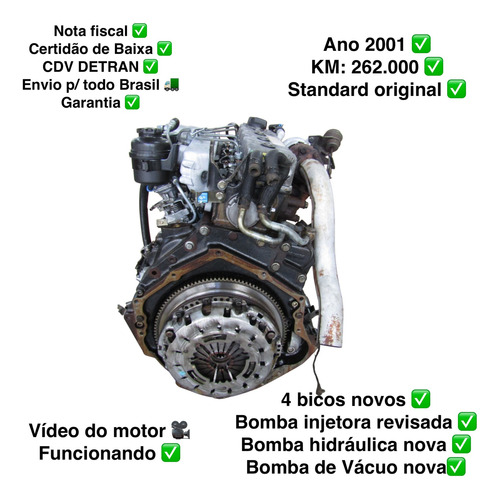 Motor Mwm 2.8 Sprint Mecânico 132cv Completo Funcionando (Usado)