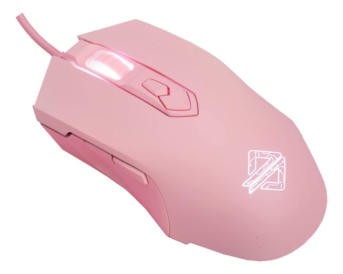 Mouse Gaming Con Cable 7 Botones Led 200-4800 Dpi Rosa