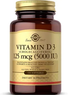 Solgar Vitamina D3 Colecalciferol 5000 Ui 100 Softgels