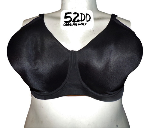 Brassier Negro Copas Preformadas Talla 52dd Leading Lady