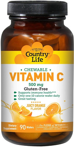 Vitamina C 90tab  Country Life - Unidad a $3594