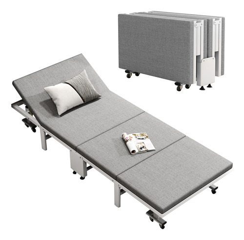 Podinah Cama Plegable Con Colchon, Cama Plegable Con Marco D