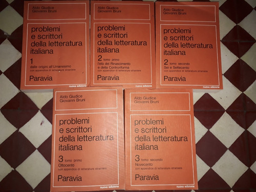 Problemi E Scrittori Della Letteratura Italiana- 5 Tomos