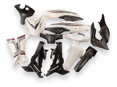 Kit De Plasticos Original Gilera Smash 110r Blanco 14 Piezas