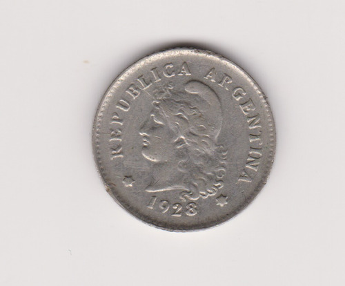 Moneda Argentina 10 Ctvs 1928 Janson 116 Excelente