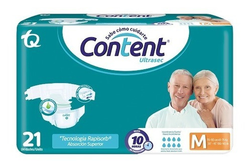 Pañal Content Talla M X21 - Unidad a $2662