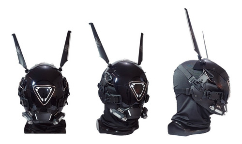 Máscara Cyber Punk (vidiot) Para Cosplay Con Luz Led
