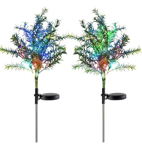 Árbol De Navidad Led Con Luz Nocturna Solar Para Decoración