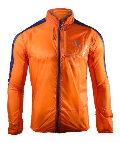 Campera Rompeviento Salomon Fast Wing Hombre Naranja