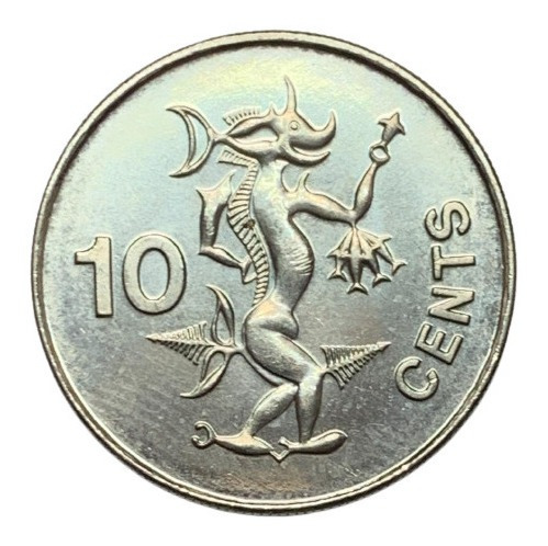 Moneda Islas Salomon 10 Centavos Año 2005 Km# 27a - E X C !!